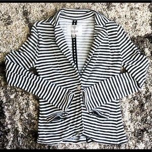Guess Striped Black and White Blazer